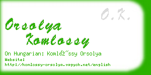 orsolya komlossy business card